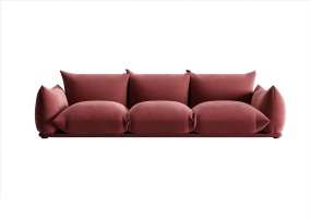 红色舒适沙发3D模型